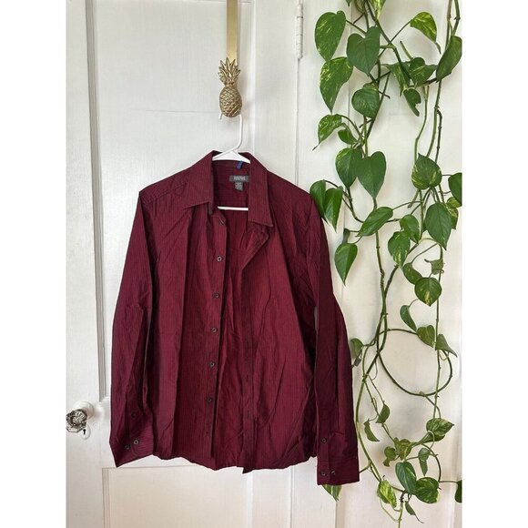 Kenneth Cole reaction men’s size medium red button-down shirt - Picture 1 of 7